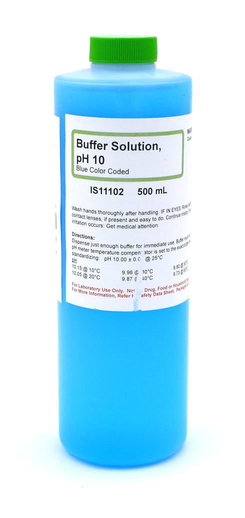 10.00 pH Standard Buffer Solution, Blue, 500mL - Curated Chemical Collection