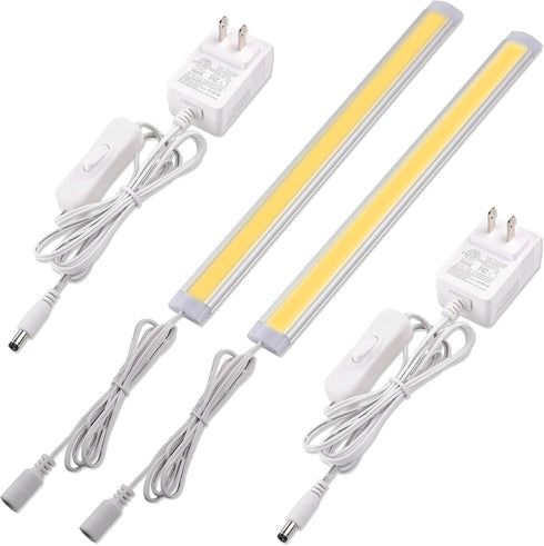Single Under Cabinet LED Light Bar 12 Inch, Curio Collection Bookshelf Display