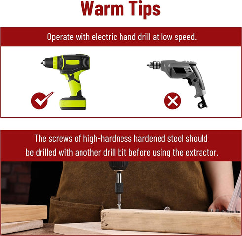 Damaged Screw Extractor Set, 22 PCS Easy Out Stripped Screw Extractor Kit with Magnetic Extension Bit Holder & Socket