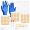 BKSIGA LB-Agar Petri Dishes Science Project Kit,16Pcs Agar Plates and Cotton Swabs Dropper