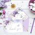 50 Pack 4 6 Inch Whaline Spring Purple Floral Thank You Card Lavender Flower Greeting Card with Envelope Sticker Blank