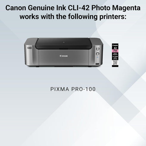 Canon CLI-42 PRO-100 Genuine Photo Magenta Ink Tank, Compatible with PIXMA Printers