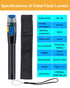 Fiber Visual Fault Locator - VFL Fiber Optic Cable Tester Kit with FC Male to LC Female Adapter