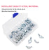cSeao 50pcs Wing Nuts Assortment Kit, Zinc Plated Butterfly Nuts in Various Sizes