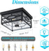 SAYTOP 2-Light Outdoor Ceiling Light with Motion Sensor Flush Mount Squares Porch Light, Dusk to Dawn Ceiling Lights