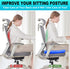 Helishy 1.65inch Tailbone Gel Seat Cushion for Long Sitting - Double Thick Cooling Egg Cushion for Back, Hip, Sciatica