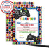Game On Video Gamer Themed Thank You Notes for Kids - Ten 4" x 5.5" Fill in the Blank Cards with 10 White Envelopes