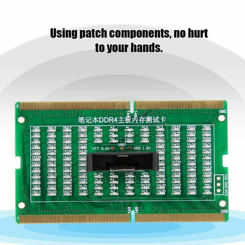 DAGIJIRD DDR4 SO-DIMM Memory Test Card for Desktop Computer, Analyzer Diagnostic Tester Memory Test Tool with LED