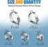 10PCS Hose Clamp Set - Stainless Steel Hose Clamps with Worm Gear, Adjustable 3/4'' to 1-1/8'' (19-29mm) for Plumbing, Automotive, and Mechanical Applications by DLOUBLEIY