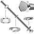 (5 Sets) 5/16-18x5" Hex Head Stainless Steel Bolts and Nuts with Flat & Lock Washers, Fully Threaded Kit