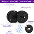 TRYMAG Magnets with Holes 40LB Heavy Duty Adhesive Backing Steel Pads for Wall Mounting 3 Pack