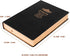 Lined Journal Notebook, A5 Black Faux Leather Cover, 100Gsm Premium Thick Papers with Golden Rim, 416 Pages