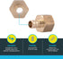 SharkBite 1/2 x 1/2 Inch FNPT Crimp Adapter, Pack of 5, Brass Plumbing Fitting, PEX Pipe