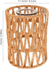 E27 4cm ABOOFAN Cylinder Lamp Shade Paper Rope Material, Fitter Khaki Faux Rattan Lampshade for Pendant Light, Wall