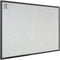 JILoffice 36 X 24 Inch Cork Linen Bulletin Board (Grey) with Black Aluminum Frame for Office Home School