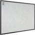 JILoffice 36 X 24 Inch Cork Linen Bulletin Board (Grey) with Black Aluminum Frame for Office Home School