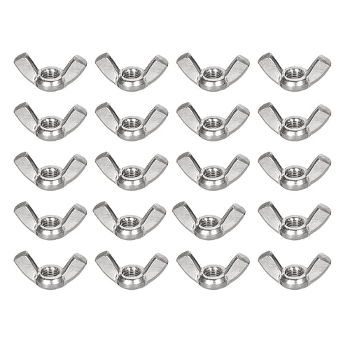 uxcell #10-24 Wing Nut 25 Pcs, 304 Stainless Steel Butterfly Wing Nuts Fasteners