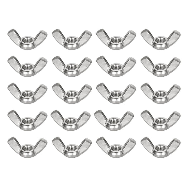 uxcell #10-24 Wing Nut 25 Pcs, 304 Stainless Steel Butterfly Wing Nuts Fasteners