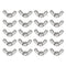 uxcell #10-24 Wing Nut 25 Pcs, 304 Stainless Steel Butterfly Wing Nuts Fasteners