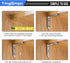 30Pcs 3Sizes 80Pcs (0.79x0.79inch 1x1inch 1.57x1.57inch) YY025-S Silver L Corner Brackets for Wood Angle L Shelf