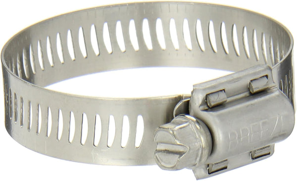 Breeze-62028H Power-Seal Stainless Steel Hose Clamp, Worm-Drive, SAE Size 28, 1-5/16" to 2-1/4" Diameter Range (Pack of
