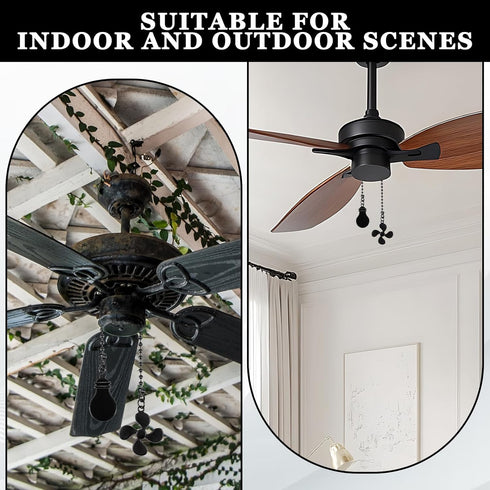 LXUEJIE 4 Pack Set, 13.58 Inches bulb Ceiling Fan Chain Extender Fan Light Shaped Pull Chains Extenders for Ceiling