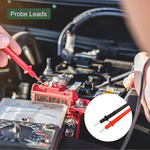 YOKIVE 1 Pair Multimeter Probe Cable Test Leads with Banana Connector - Great for Electronic Work (Red, Black, 55Cm)