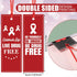 Qilery 120 Pcs Red Ribbon Week Drug Free Bookmarks, Awareness Bookmarks with Ribbon for Charity Event