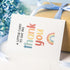 Simple Thank You Rainbow Card for Man WomanA little Card to Say Big Thank You, with Envelope Sticker