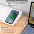 Varhomax Glass Desk Whiteboard with Wireless Charger, Desktop Dry Erase Board with Storage, Memo Notepad for Home Office
