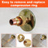 Ferrule Puller Tool for 1/2" Compression Fittings, Compression Sleeve Puller to Remove Nut Ferrule of Pipe 03943