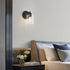 Wall(1PACK) Black Wall Sconce,Wall Light Fixtures, Modern Bathroom Light Fixture with Clear Glass Shade and Moisture