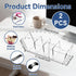 plaCredgai 2 4 Pcs Marker Organizer, Scalloped Acrylic Pencil Holder Clear Marker Holder with Compartments, Acrylic