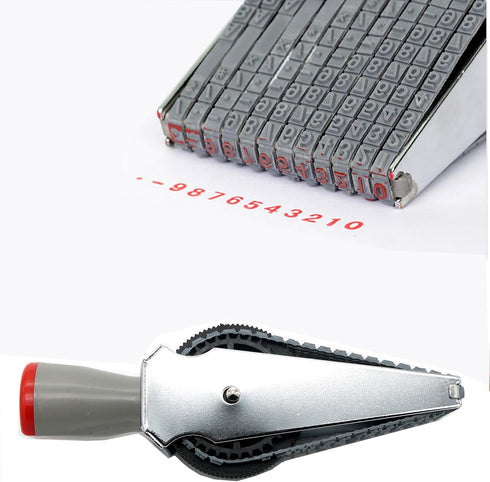 ZENG 12-Digit Adjustable Roller Stamp, Customizable Alphabet, Numbers & Symbols for Office