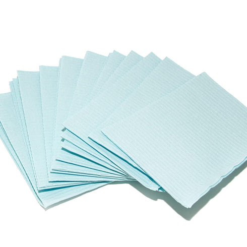 PBBL Dental Bibs, Disposable Bibs for Adults, 13" Width, 18 Length, Blue,