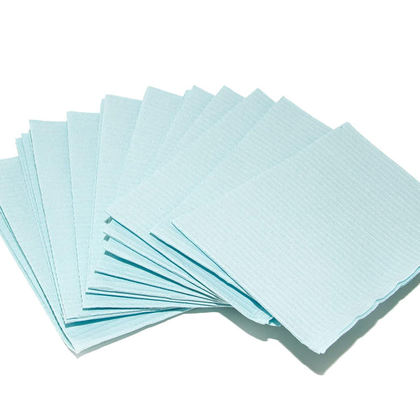 PBBL Dental Bibs, Disposable Bibs for Adults, 13" Width, 18 Length, Blue,