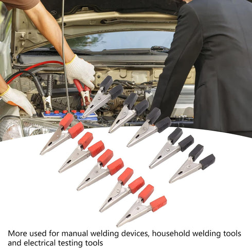 Clip Stainless Steel Battery Clamp, Strong Spring Jumper Cables for Truck Car Battery Electric Test