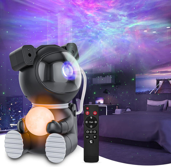 Cayclay Astronaut Galaxy Projector, Star Projector with Timer and Remote, Night Light
