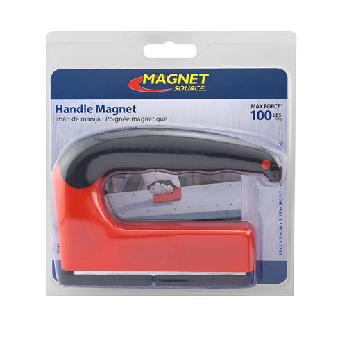 Master Magnetics Strong Magnet, Red - 100 lb Pull Force, Ergonomic Handle, 07501