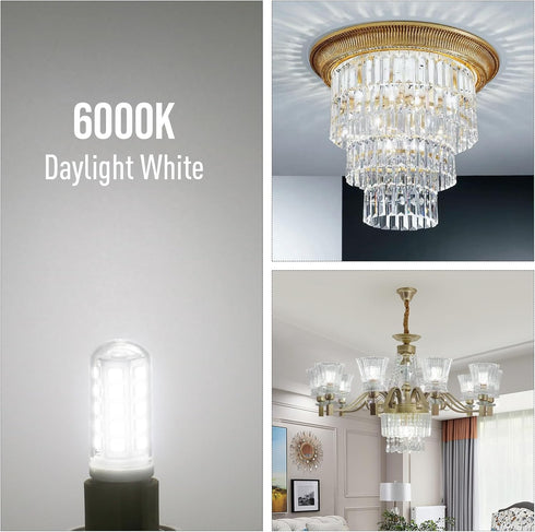 G9 Bulb 6000K 4W (40W AC120V 400LM G9 Bulbs 360 Non-dimmable, 5 Pack YUIIP LED Daylight White Halogen Equivalent), Bi