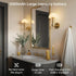 Set 2, 5000mAh 2 Dimmable Bulbs 3 Battery Operated Wall Sconce of Rechargeable Wireless Wall Lights with and Remote