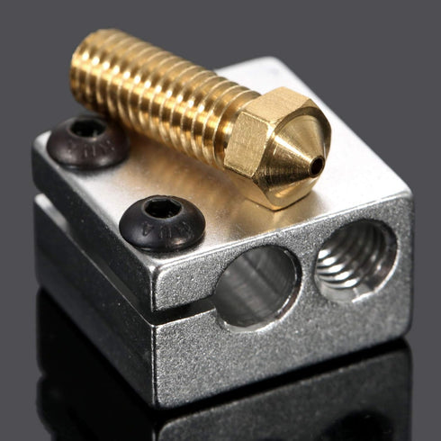 Dophee Volcano Nozzle 3D Printer Extruder Print Head + Heater Block Kit, 0.6/0.8/1/1.2mm