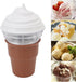 Frozen Ice Cream Maker, Ice Cream and Yogurt Machine with Recipe Manual, for Homemade Sorbets Milkshakes
