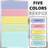 ANSTEEP 500PCS 3x5 Inches Colored Index Cards, Flash Cards with Ring, Lined on Both Side Notecards Ruled Study Card