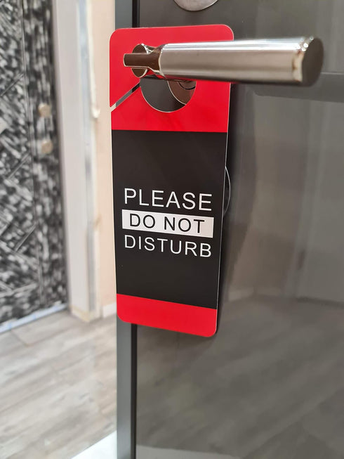 Do Not Disturb Door Hanger Sign, 2 Pack, Double Sided, Ideal for Offices, Clinics, Hotels, Therapy, Spa, Counseling