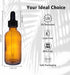 48 Pack 2oz Amber Glass Bottles with Eye Droppers for Essential Oils, Perfumes & Lab Chemicals