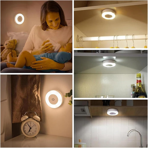 LDGSUPH Dimmable Use(5Pcs) Fit for LED Touch Control Baby Night Light - USB Rechargeable Wireless Portable Nursery Lamp