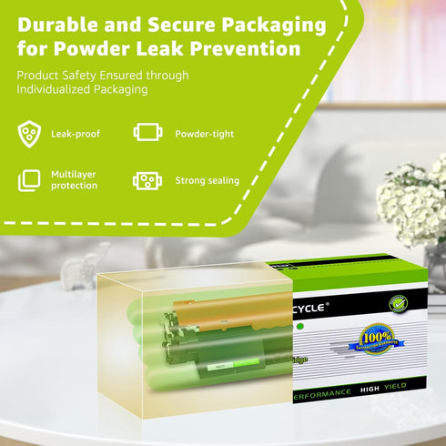 greencycle CF230A Toner Cartridge Replacement for HP 30A Black Laserjet Pro MFP M227fdw M227fdn (2PCS)