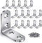 FZSFVAQ 16PCS Stainless Steel L Brackets with 64 Screws, 90 Degree Right Angle