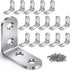 FZSFVAQ 16PCS Stainless Steel L Brackets with 64 Screws, 90 Degree Right Angle